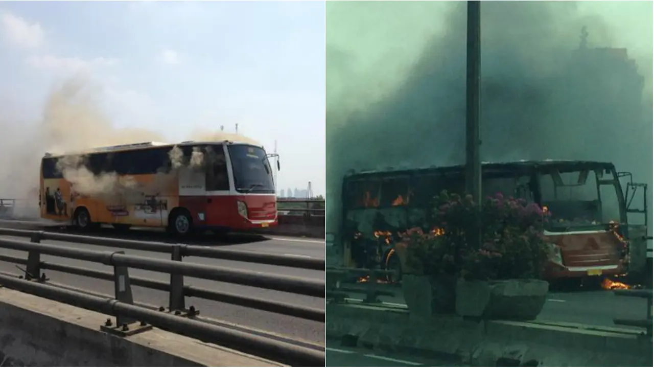 Bus Terbakar Cempaka Putih