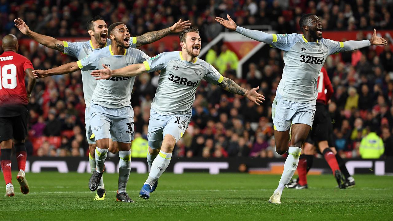 Manchester United, Derby County, Piala Liga Inggris