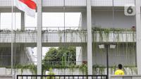 Suasana bangunan SDN Ragunan 08 yang termasuk sekolah berkonsep net zero carbon di Jakarta, Kamis (29/9/2022). (Liputan6.com/Herman Zakharia)