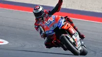 Jorge Lorenzo selalu gagal menjadi juara di MotoGP San Marino jika memulai balapan dari pole position. (AFP/ Tiziana Fabi)