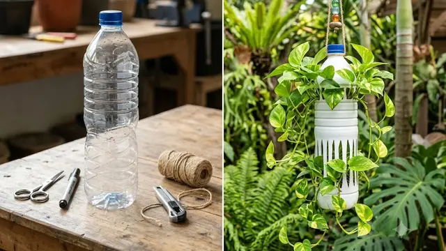 Membuat Pot Lentera dari Botol Plastik