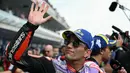 Sementara, tempat ketiga dihuni Jorge Martin dari tim Pramac Ducati. (Lillian SUWANRUMPHA/AFP)