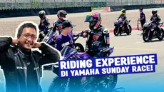 Berita vlog Bola.com, liputan langsung Yamaha Sunday Race 2023 di Sirkuit Mandalika