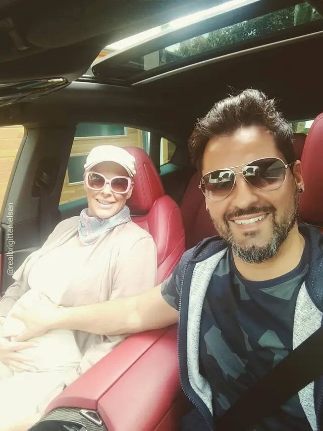 Brigitte Nielsen dan suaminya, Mattia Dessi. (Instagram/ realbrigittenielsen)