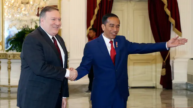 Jokowi Terima Kunjungan Menlu AS Mike Pompeo di Istana