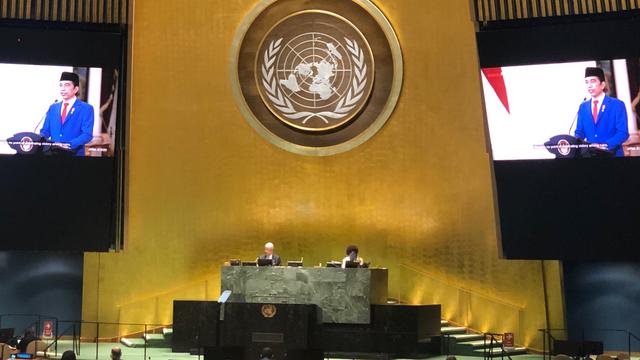 Video pidato Presiden Jokowi ditayangkan dalam Sidang Majelis Umum (SMU) PBB ke-75 pada Rabu, 23 September 2020.