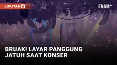 Ngeri! Layar Raksasa Jatuh ke Panggung di Konser Boy Band Mirror