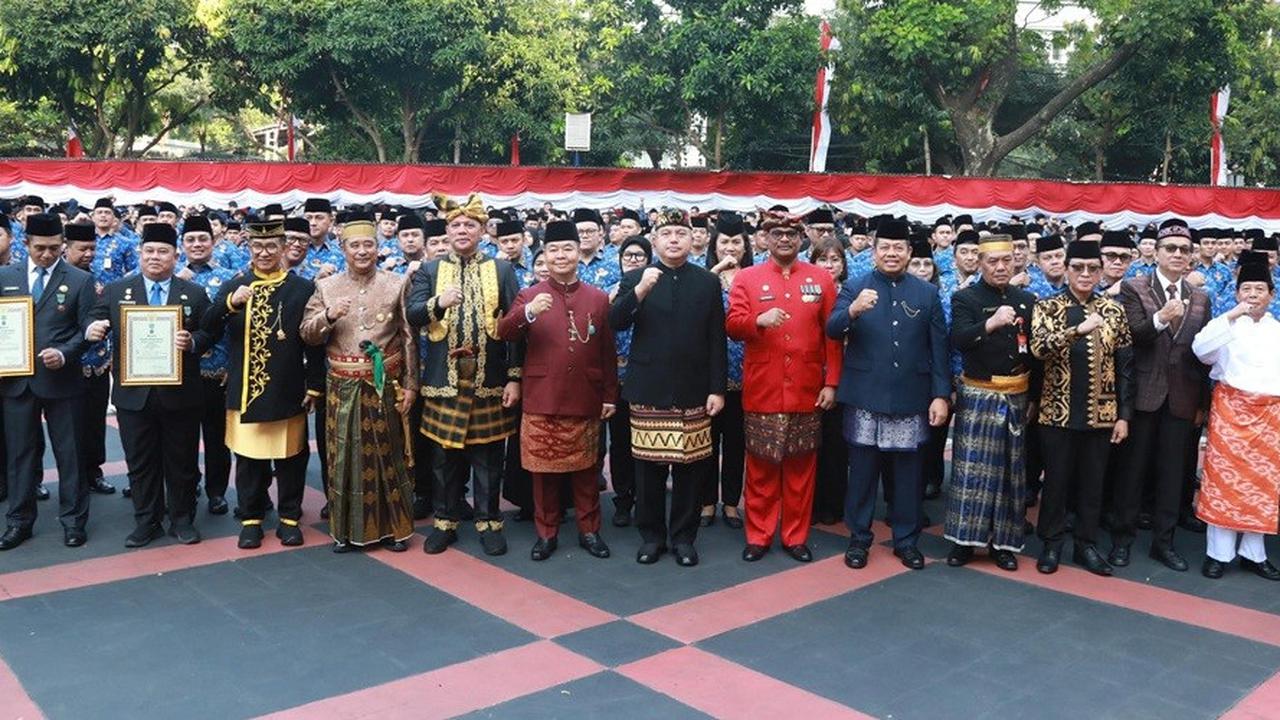 Kemendagri dan BNPP Gelar Upacara Peringatan HUT Ke-80 RI