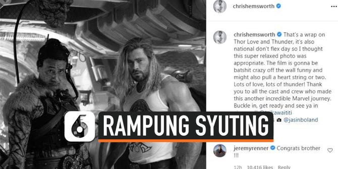 VIDEO: Rampung Syuting Thor, Chris Hemsworth Pamer Foto Lengan Berotot