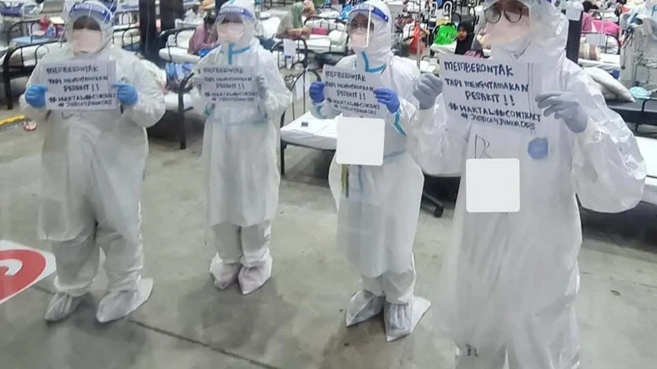 Aksi walk out dokter kontrak di Malaysia.