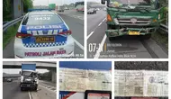 Kecelakaan di Tol Jagorawi, Dua Truk Tronton Tabrakan