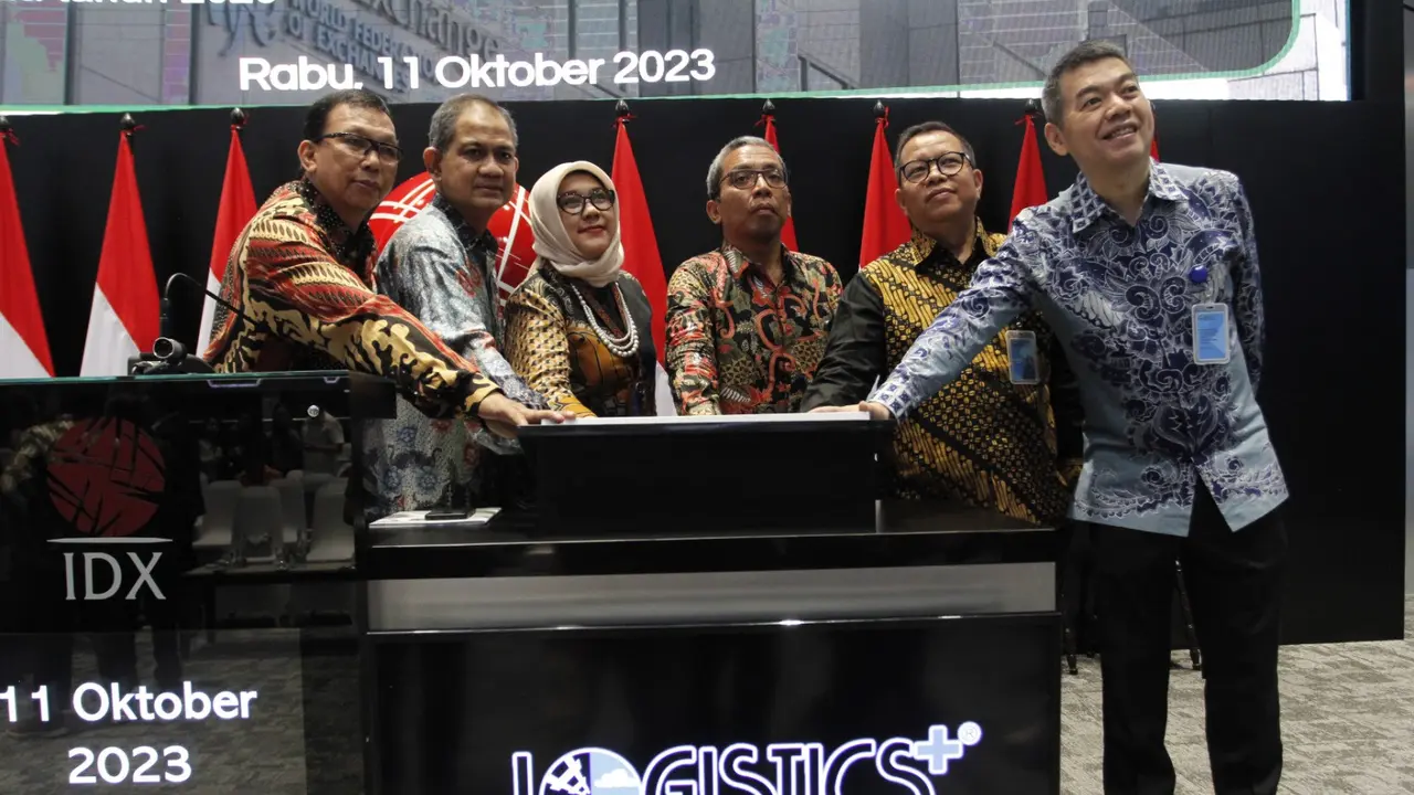 Pencatatan perdana saham PT Logisticsplus International Tbk (LOPI), Rabu (11/10/2023). (Foto:Istimewa)