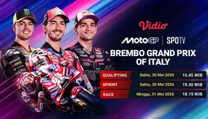 Nonton MotoGP Brembo Grand Prix of Italy di Vidio Akhir Pekan Ini