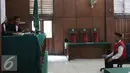 Suasana persidangan dengan terdakwa Daeng Aziz di Pengadilan Negeri Jakarta Utara, Rabu (18/5). Majelis hakim meminta jaksa penuntut untuk menghadirkan sejumlah saksi yang diinginkan Azis. (Liputan6.com/Herman Zakharia)