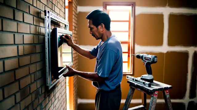 Cara Memasang TV di Dinding Sendiri dengan Aman untuk Dinding Bata hingga Gypsum