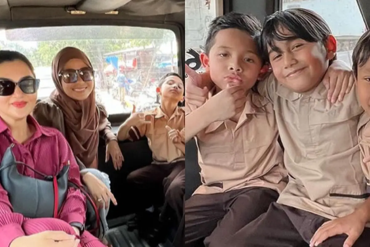 Gaya Ashanty dan Meisya Siregar Naik Angkot