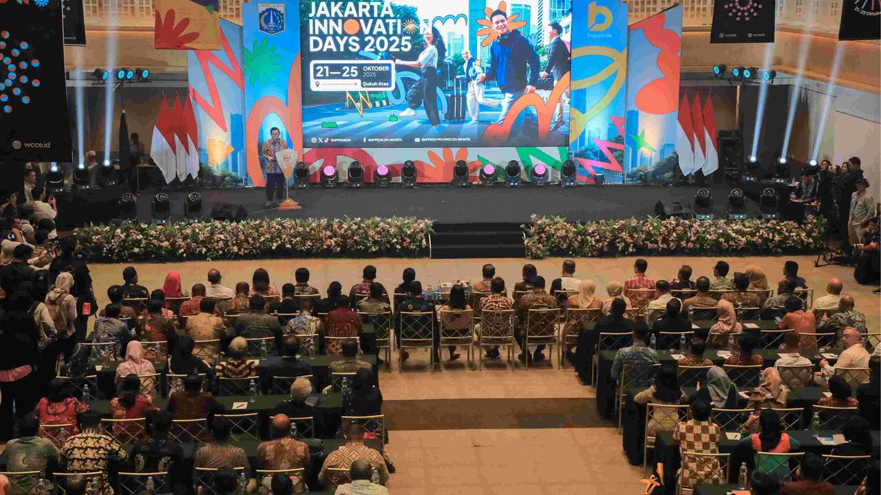 Gubernur Jakarta Pramono Anung saat membuka Jakarta Innovation Day 2025 di Thamrin 9