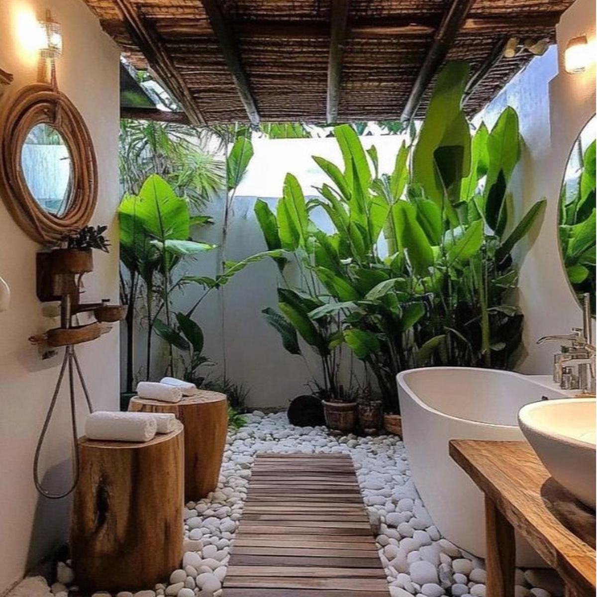 Ilustrasi Kamar Mandi Khas Pedesaan yang Mewah dan Estetik (©Pinterest)