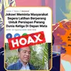 Cek Fakta: Hoaks Artikel Jokowi Minta Masyarakat Berlatih Perang Persiapan Menghadapi Perang Dunia Ketiga