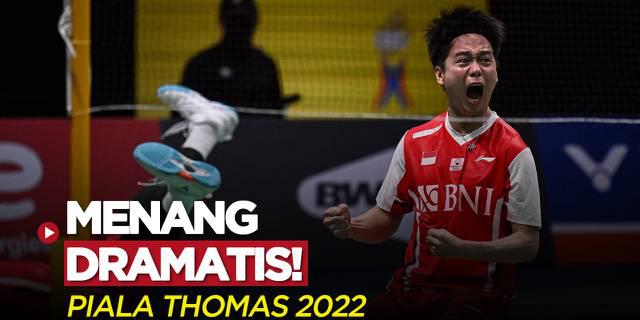 VIDEO: Sengit! Indonesia Melaju ke Partai Final Piala Thomas 2022 Usai Kalahkan Jepang 3-2