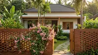 6 Inspirasi Pagar Batu Bata dengan Tanaman Rambat, Solusi Fasad Sejuk dan Estetik Rumah Minimalis