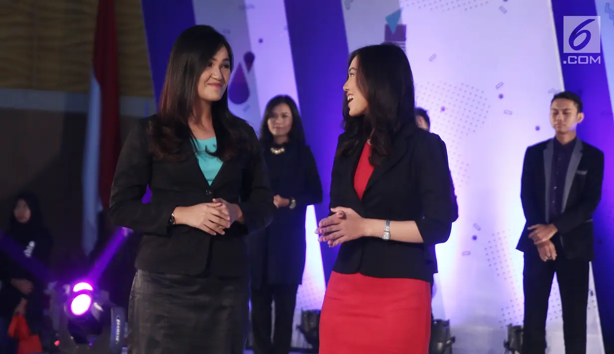 Peserta saat audisi news presenter competition EGTC 2018 di Universitas Negeri Semarang (UNNES), Semarang, Kamis (19/). Audisi news presenter competition EGTC 2018 memenangkan 5 finalis. (Liputan6.com/Herman Zakharia)