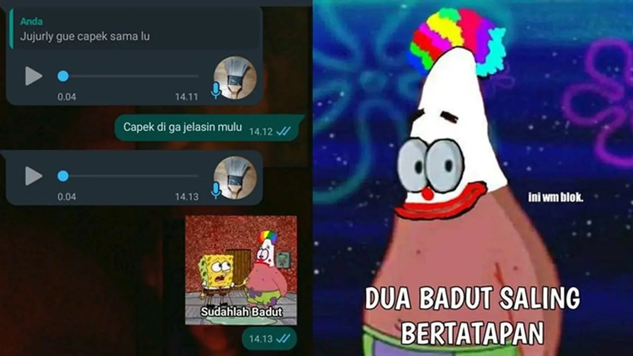 6 Chat Absurd Balas Pakai Stiker WhatsApp Patrick Star Ini Kocak