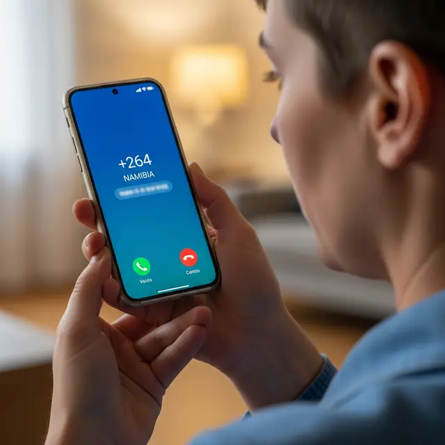 Menerima Telepon dari Kode Nomor Telepon +264 (Namibia)/ AI Generated