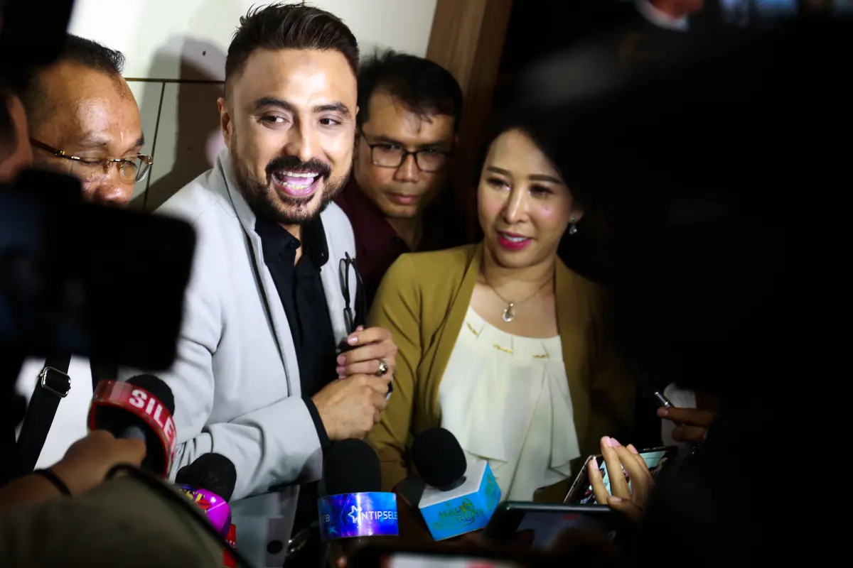 Rizal Djibran di Polda Metro Jaya, Rabu (15/3/2023)