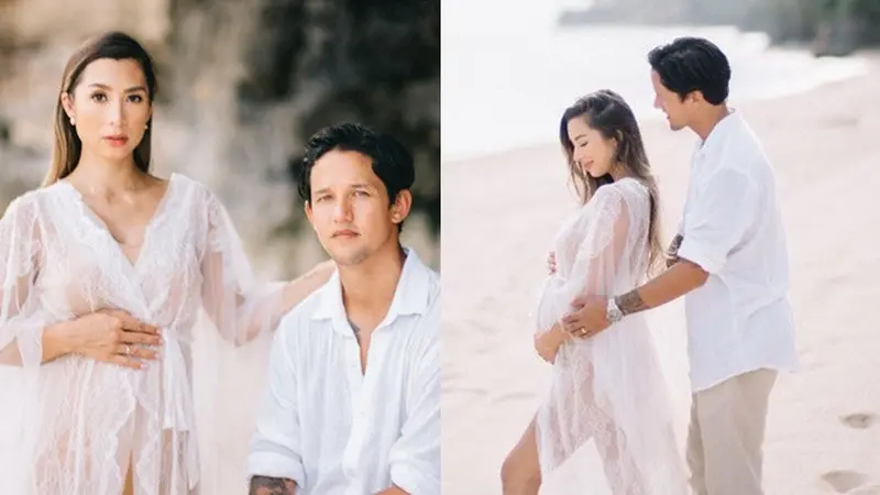 6 Potret Maternity Shoot Jennifer Bachdim, Romantis Bareng Irfan Bachdim