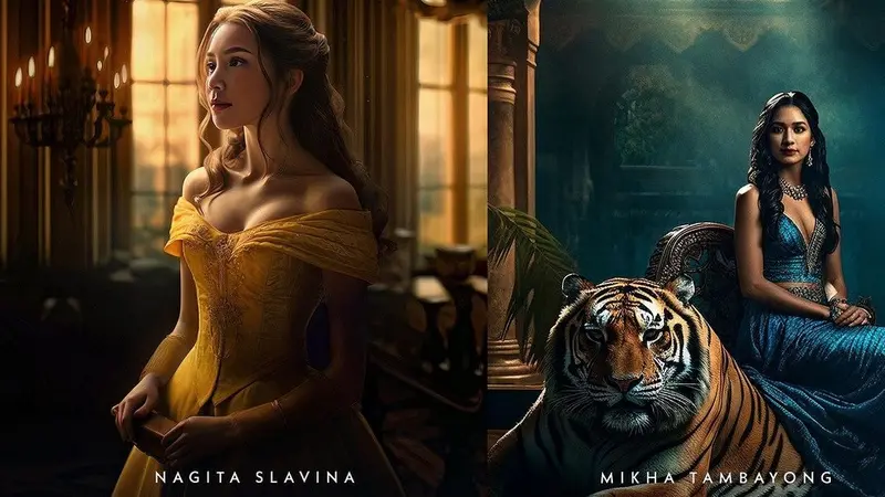 12 Editan Foto Artis Jadi Karakter Princess Disney, Nagita Jadi Belle