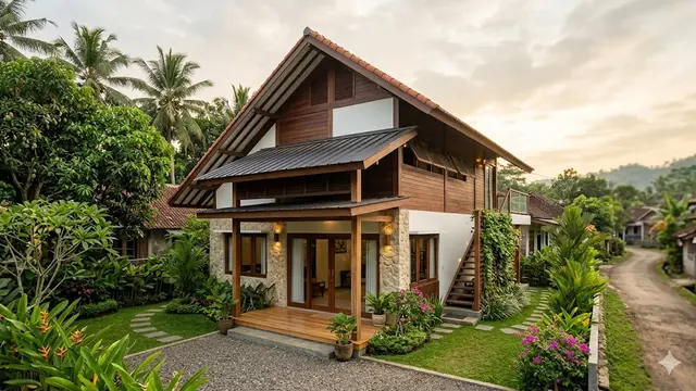 Model Rumah Sederhana Tapi Terlihat Mewah di Kampung