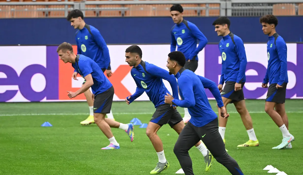 Sebelumnya, pada leg pertama yang digelar di Stadion Olimpiade Lluis Companys, Barcelona, pekan lalu, kedua tim bermain imbang 3-3. (Piero CRUCIATTI/AFP)