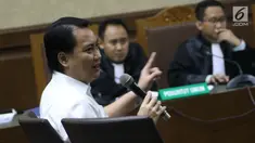 Terpidana suap pengadaan satelit monitoring Bakamla, Fayakhun Andriadi saat menjadi saksi pada sidang dugaan suap penambahan anggaran pengadaan satelit monitoring dan drone Bakamla dengan terdakwa Erwin Syaaf Arief, Pengadilan Tipikor, Jakarta, Kamis (22/8/2019). (Liputan6.com/Helmi Fithriansyah)