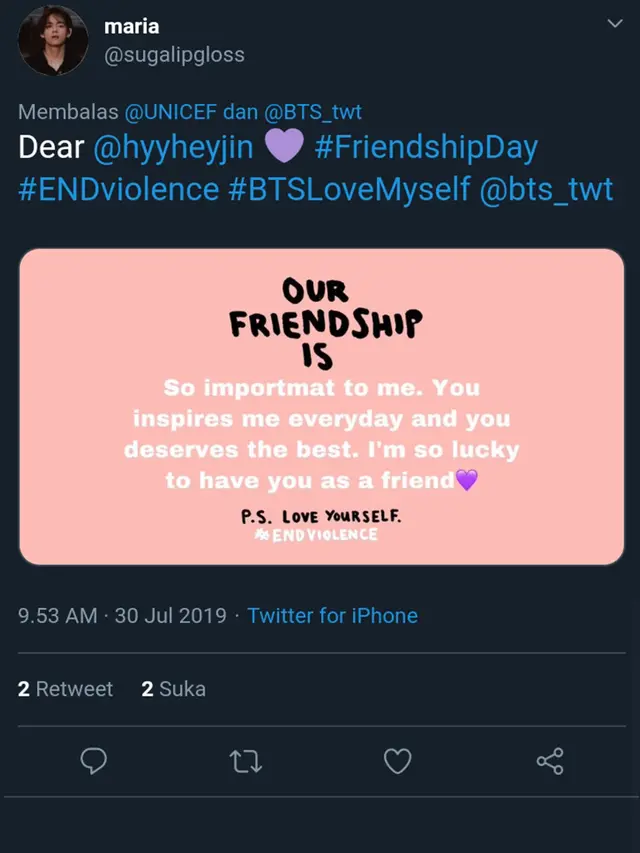 Template #FriendshipDay #EndViolence