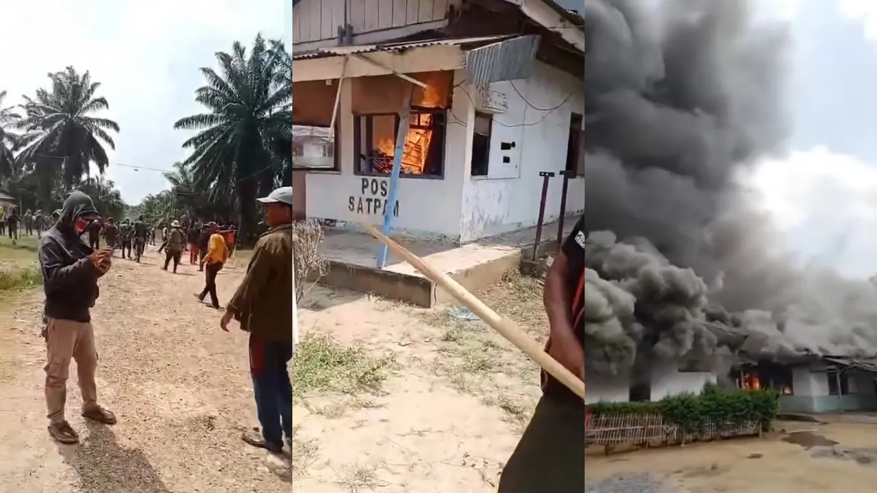 Viral Video Massa Rusak dan Bakar Kantor PT BSA di Lampung Tengah, Polisi Turun Tangan