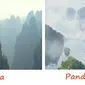 Pemandangan seperti di film Avatar ternyata dapat dijumpai pula di Taman Nasional Zhangjiajie di Cina.