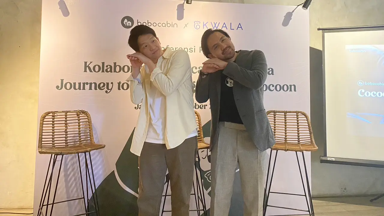 Konferensi Pers Bobobox x Kwala Journey to Well Being Calm in Cocoon, Jakarta Selatan, Selasa, 31 Oktober 2023.