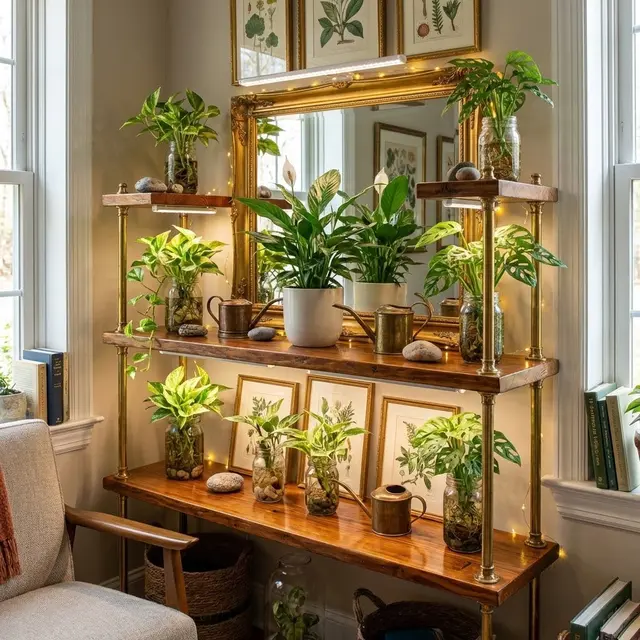 Inspirasi Rak Hidroponik Indoor Estetik