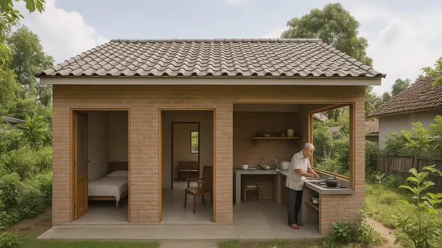 Rumah Sederhana 6x9 untuk Lansia di Kampung (Foto: ChatGPT)