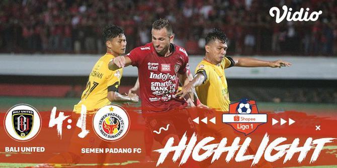 VIDEO: Highlights Liga 1 2019, Bali United Vs Semen Padang 4-1