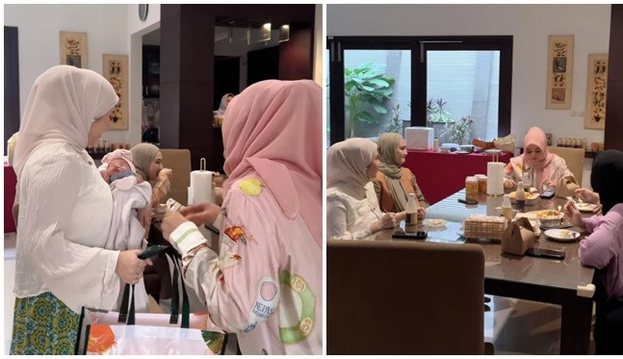 Mama-mama muda berkumpul, kebersamaan Geng Mamayu ini banjir pujian dari publik. Setelah Kesha Ratuliu, kemudian akan disusul dengan Aurel Hermansyah yang kini tengah hamil anak kedua. Meski sudah jadi ibu, namun momen kumpul Geng Mamayu ini masih terlihat seperti kumpul anak ABG. Usianya baru 2 minggu, Baby Aisha Kaluna Letecia sukses bikin gemas. (Liputan6.com/IG/@/aurelie.hermansyah)