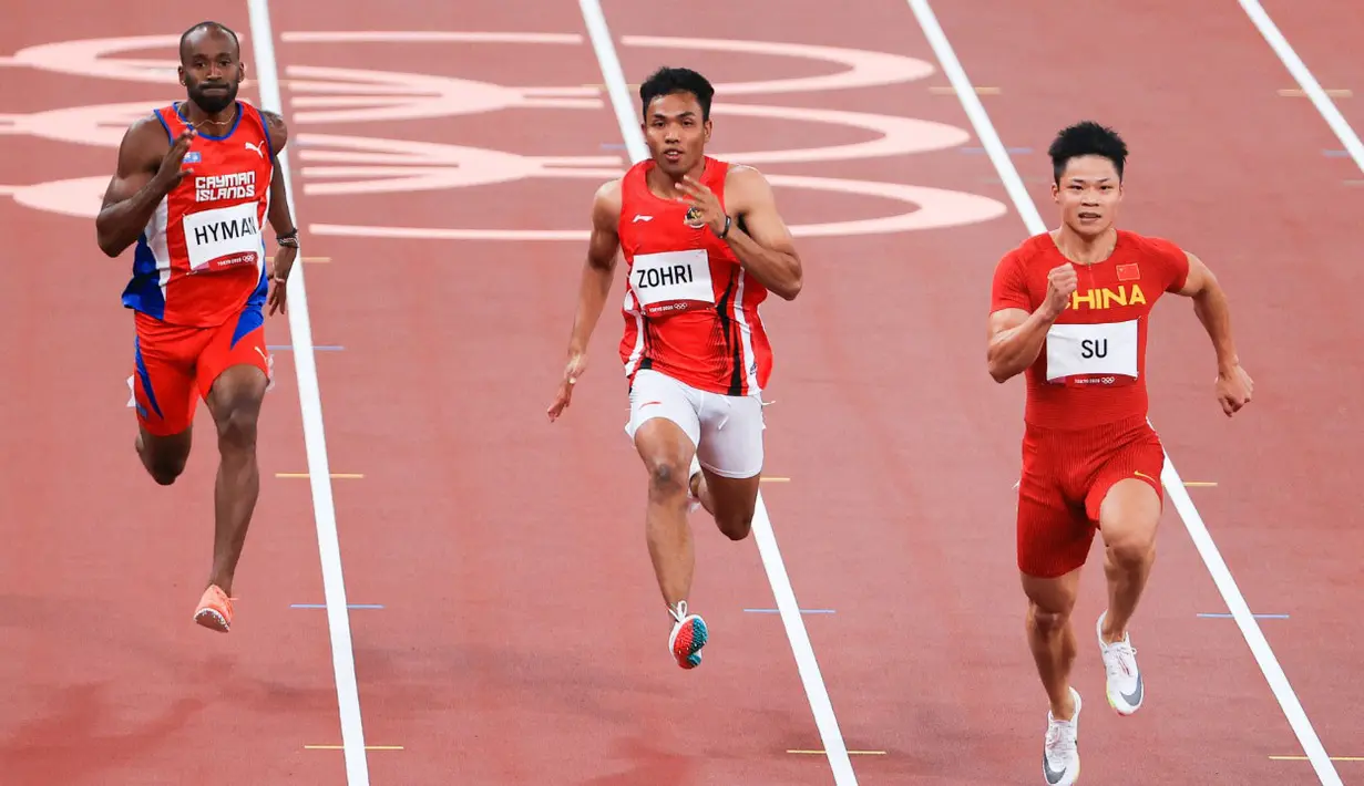 Sprinter andalan Indonesia, Lalu Muhammad Zohri, gagal melaju ke babak semifinal nomor 100 meter putra Olimpiade Tokyo 2020. (Dok NOC Indonesia)