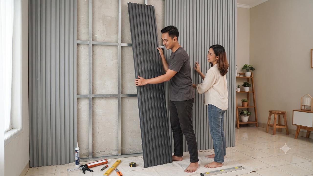 Cara Memasang Wall Panel PVC