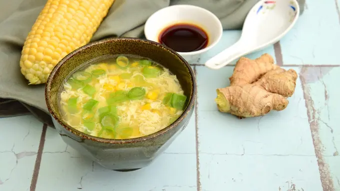 sup jagung telur