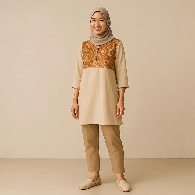 Rekomendasi Tunik Simpel Bernuansa Batik untuk Wanita Dewasa yang Tetap Indah/Ilustrasi gambar oleh AI