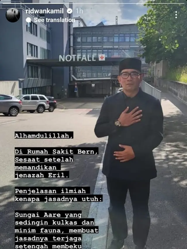 Ridwan Kamil Jelaskan Jenazah Eril Ditemukan dalam Kondisi Utuh dan Bersih
