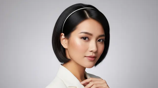 Rambut Pendek dengan Aksesori