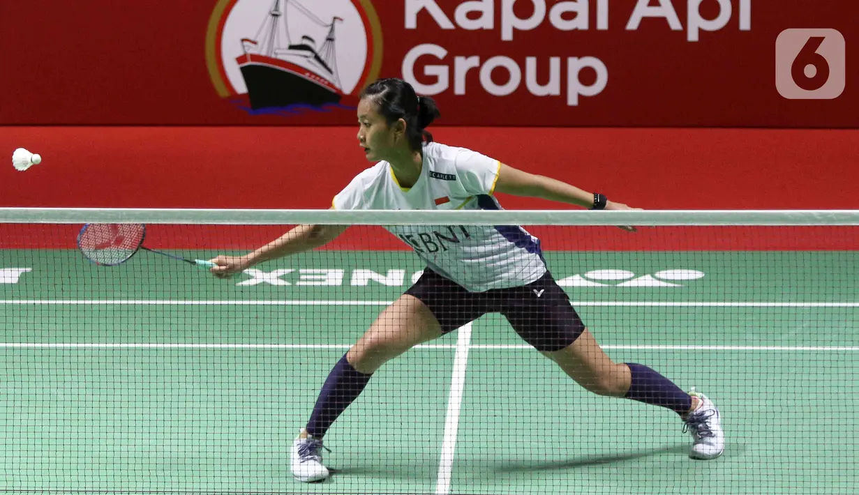 Kemenangan Putri ini menjaga asa Indonesia di nomor tunggal putri setelah Gregoria Mariska Tunjung gagal lolos ke babak kedua. (Liputan6.com/Herman Zakharia)