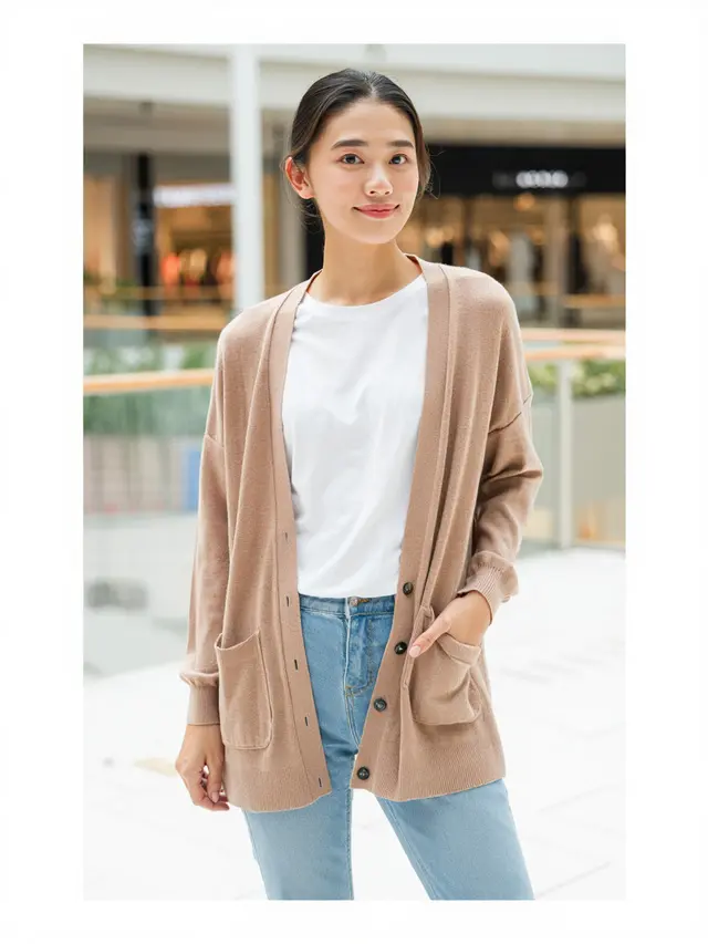 Outer Tanpa Kerah Simple Cocok untuk Santai